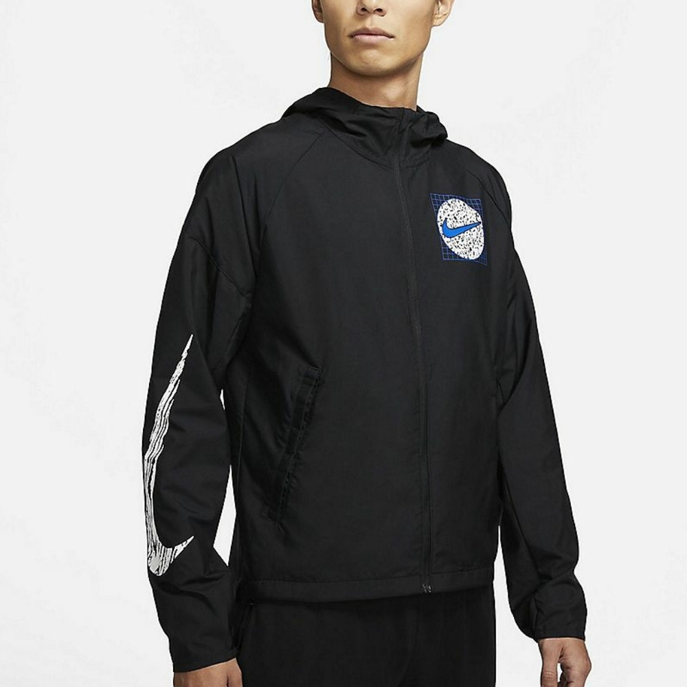 Men's Nike Wild Run Running Jacket super light weight Black Large